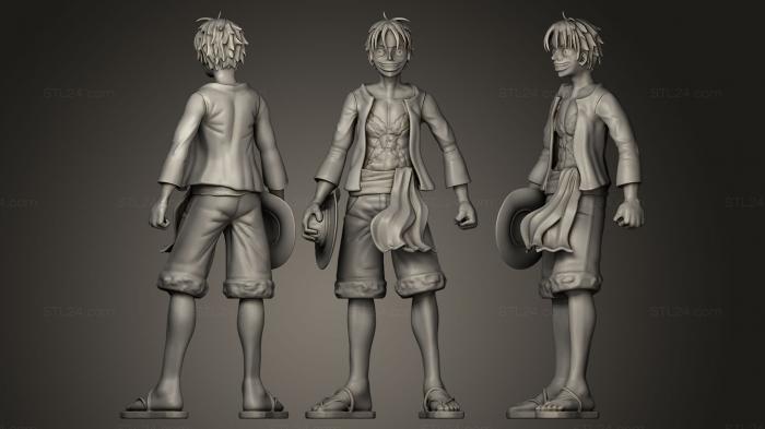 Figurines heroes, monsters and demons (Monkey D Luffy, STKM_0057) 3D models for cnc